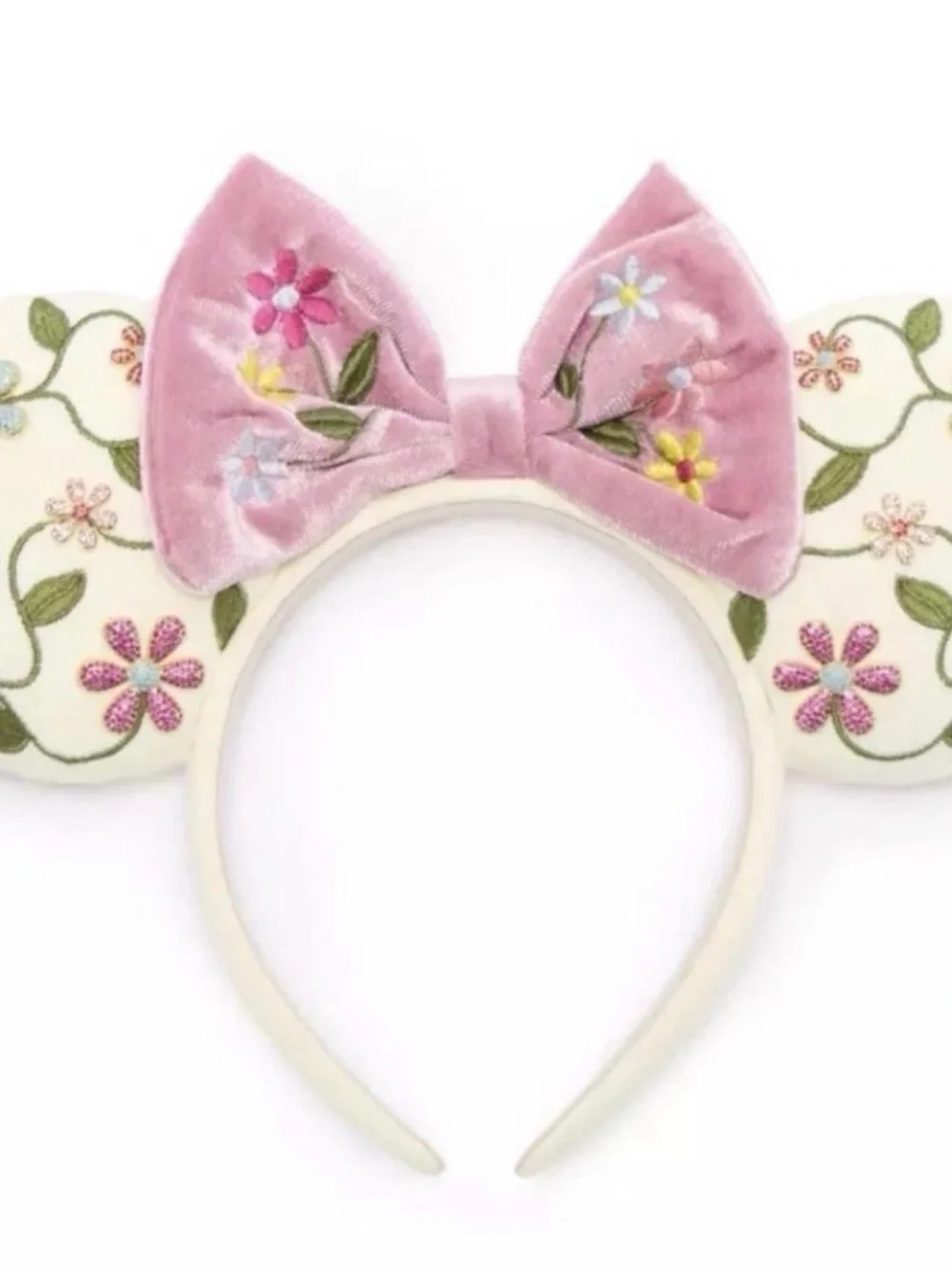 Disney Parks Baublebar Minnie Mouse Floral Ear Headband Spring Flowers
